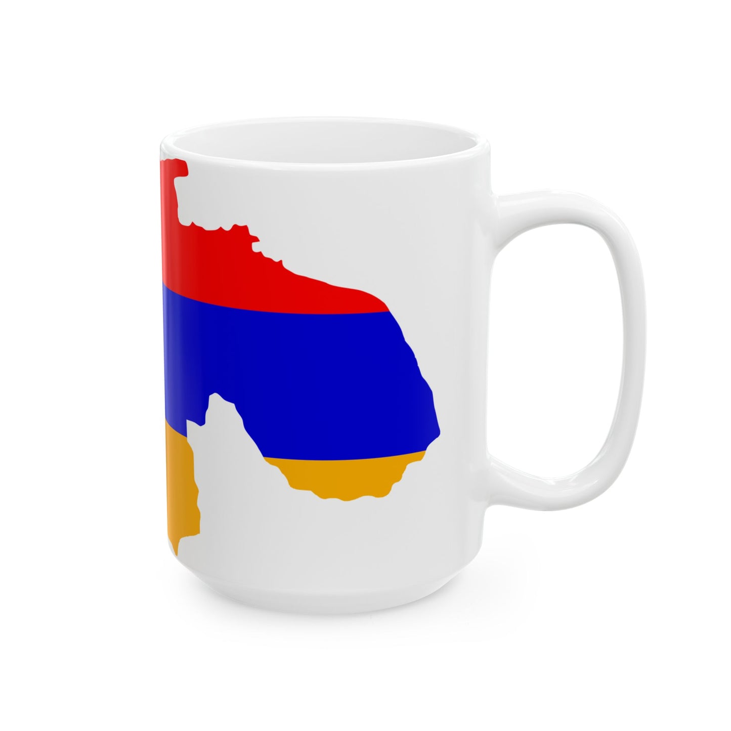 Flag-map of Greater Armenia (Armenia) White Coffee Mug-Go Mug Yourself