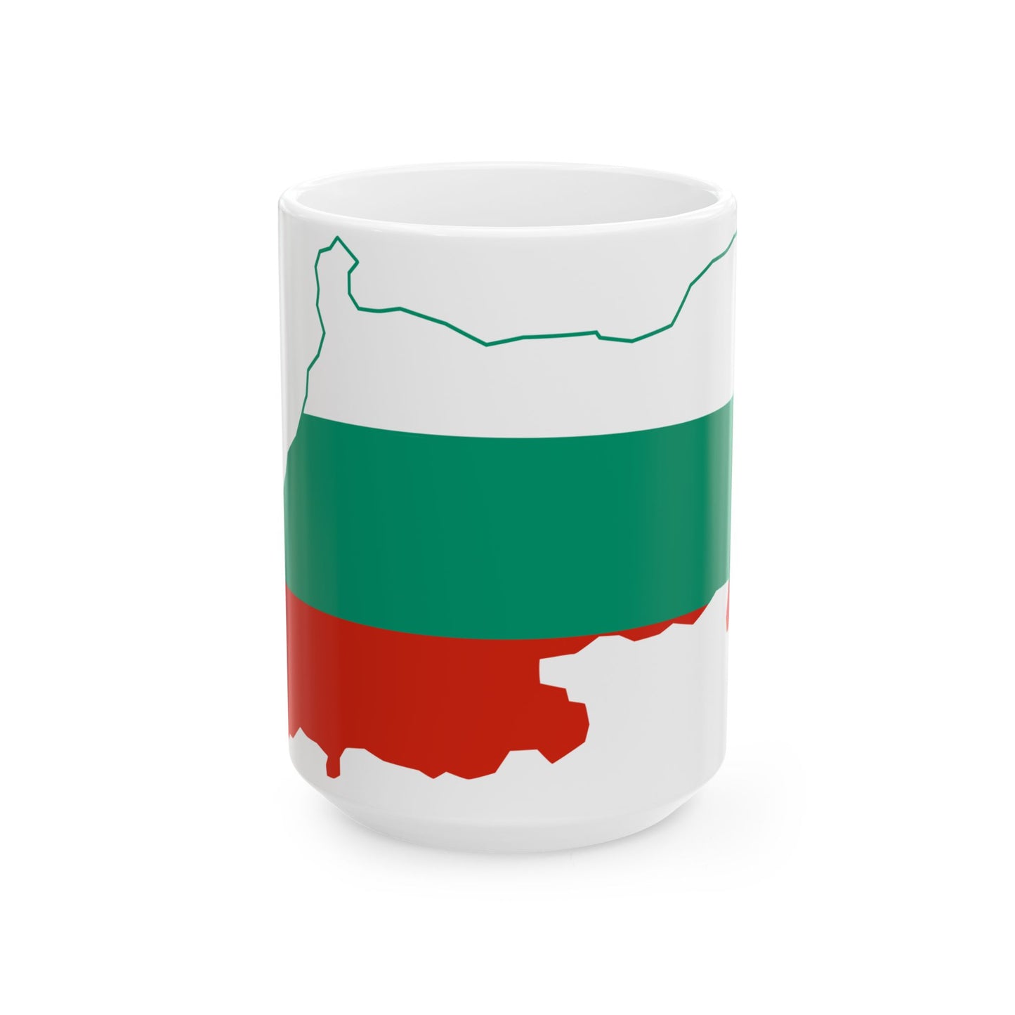 Flag-map of Greater Bulgaria (Bulgaria) White Coffee Mug-15oz-Go Mug Yourself