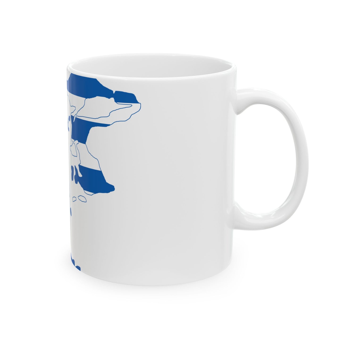 Flag-map of Greater Greece Megali Idea (Greece) White Coffee Mug-Go Mug Yourself