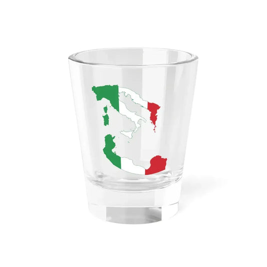 Flag map of Greater Italy (Italy) Shot Glass 1.5oz 1.5oz - Go Mug Yourself