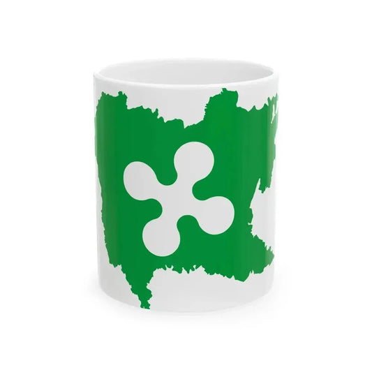 Flag map of Greater Lombardy (Italy) White Coffee Mug 11oz - Go Mug Yourself