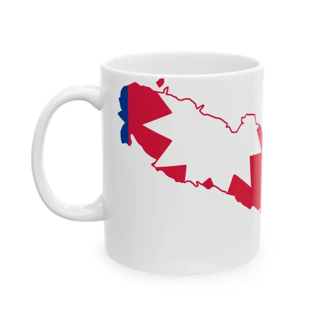 Flag-map of Greater Nepal (Nepal) White Coffee Mug - Go Mug Yourself