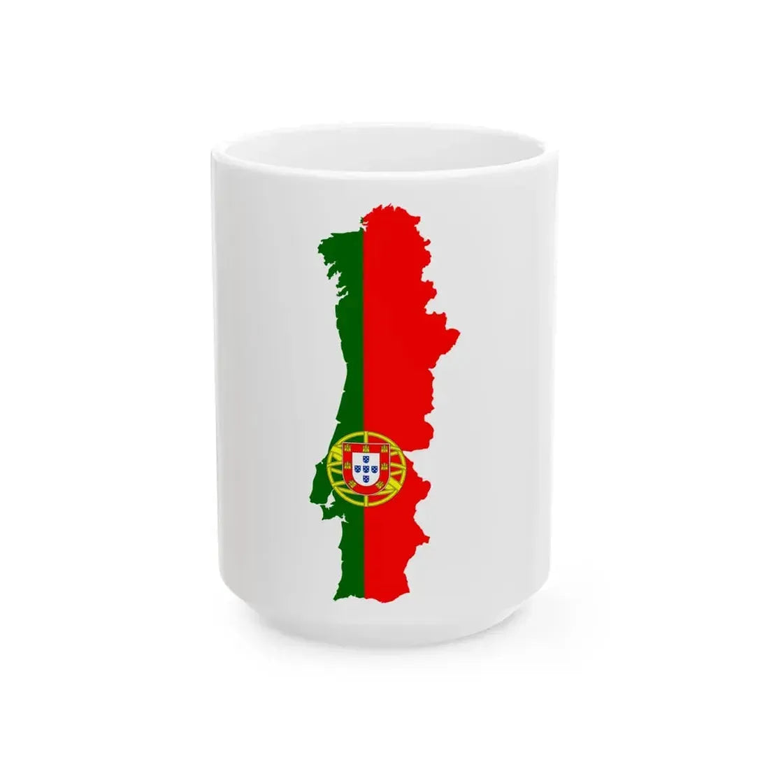 Flag-map of Greater Portugal (Portugal) White Coffee Mug 15oz - Go Mug Yourself