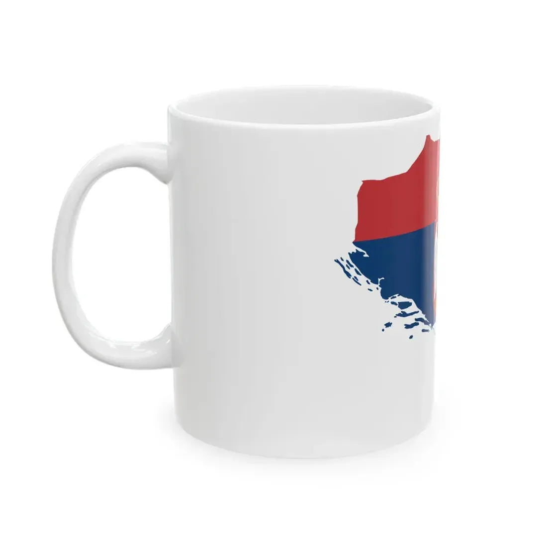 Flag-map of Greater Serbia (Serbia) White Coffee Mug - Go Mug Yourself