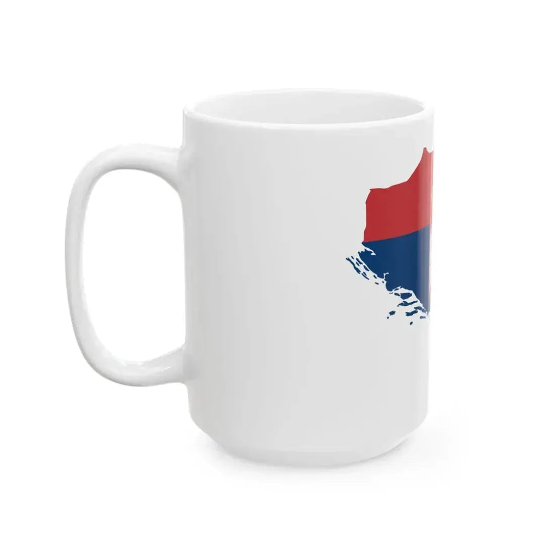 Flag-map of Greater Serbia (Serbia) White Coffee Mug - Go Mug Yourself