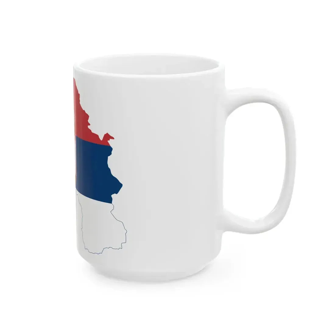Flag-map of Greater Serbia (Serbia) White Coffee Mug - Go Mug Yourself