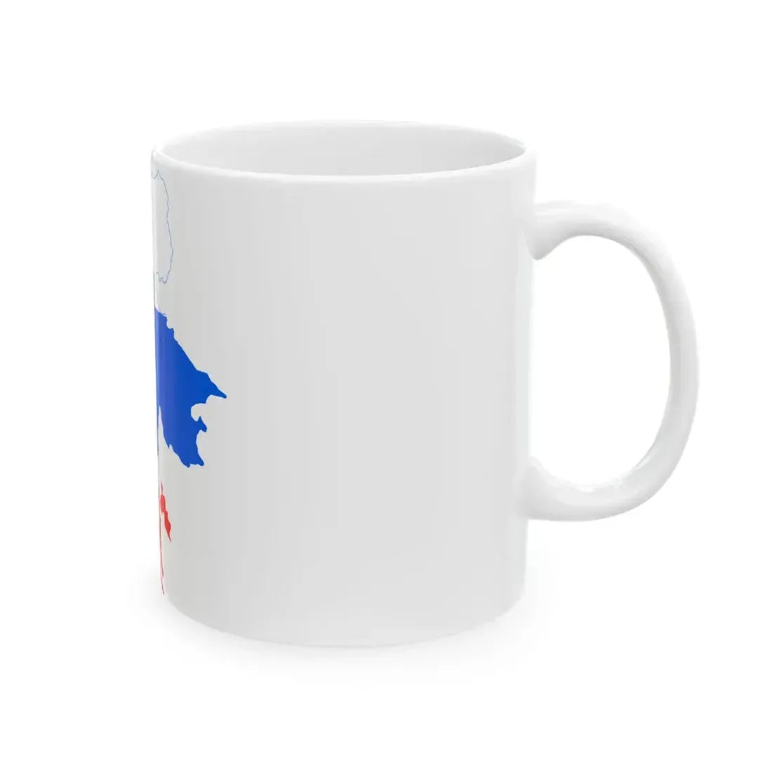 Flag-map of Greater Slovenia (Slovenia) White Coffee Mug - Go Mug Yourself