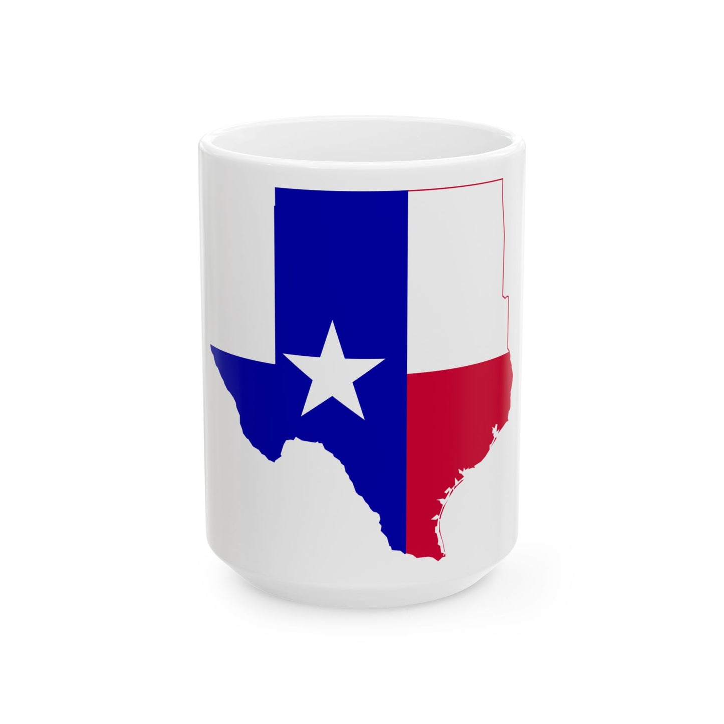 Flag Map of Greater Texas (United States) White Coffee Mug-15oz-Go Mug Yourself