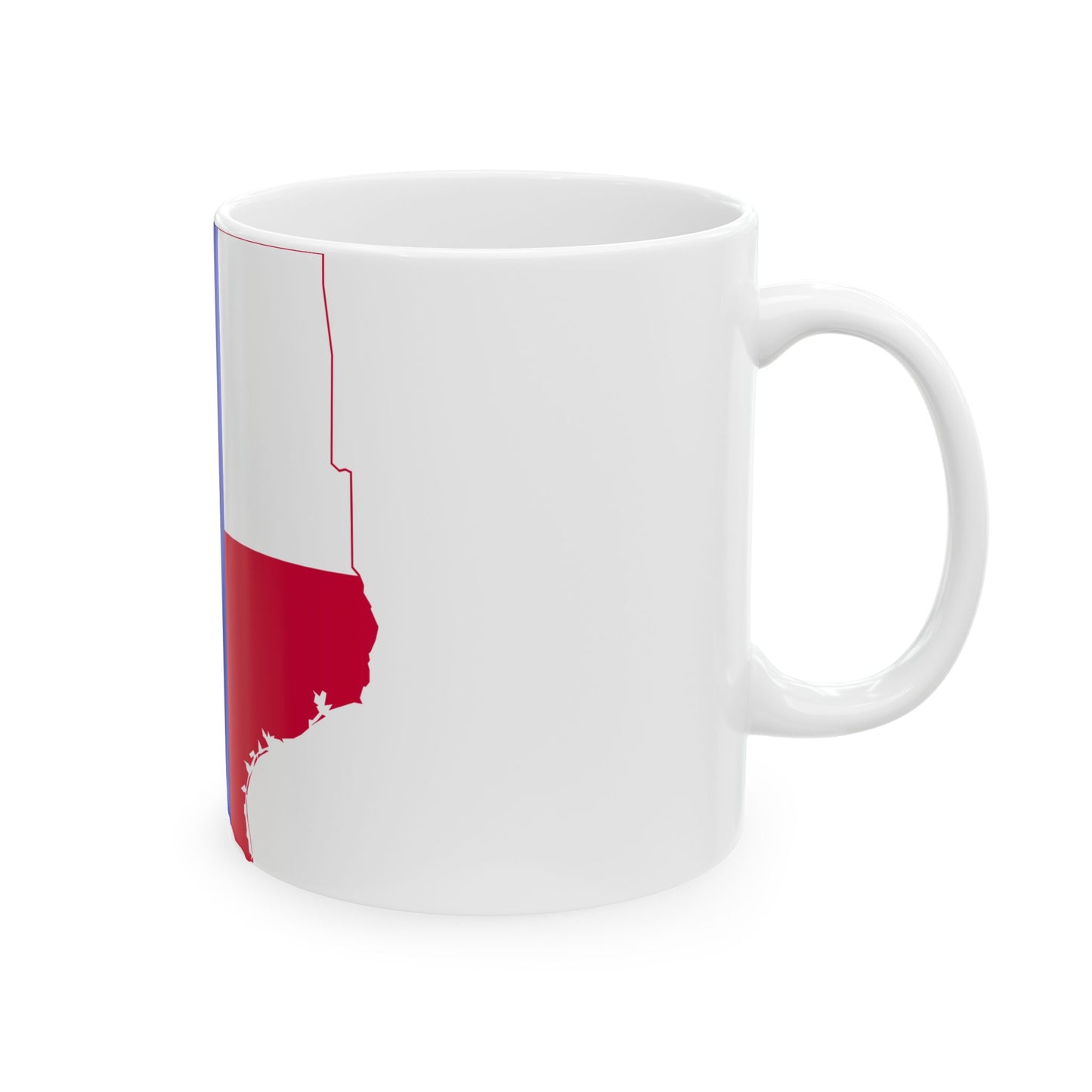 Flag Map of Greater Texas (United States) White Coffee Mug-Go Mug Yourself