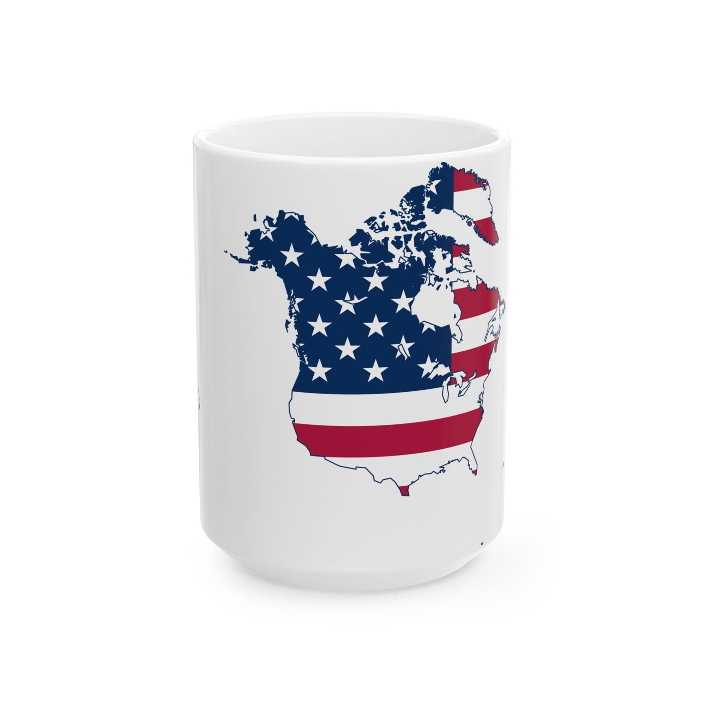 Flag map of Greater Trump United States (Canada) White Coffee Mug-15oz-Go Mug Yourself