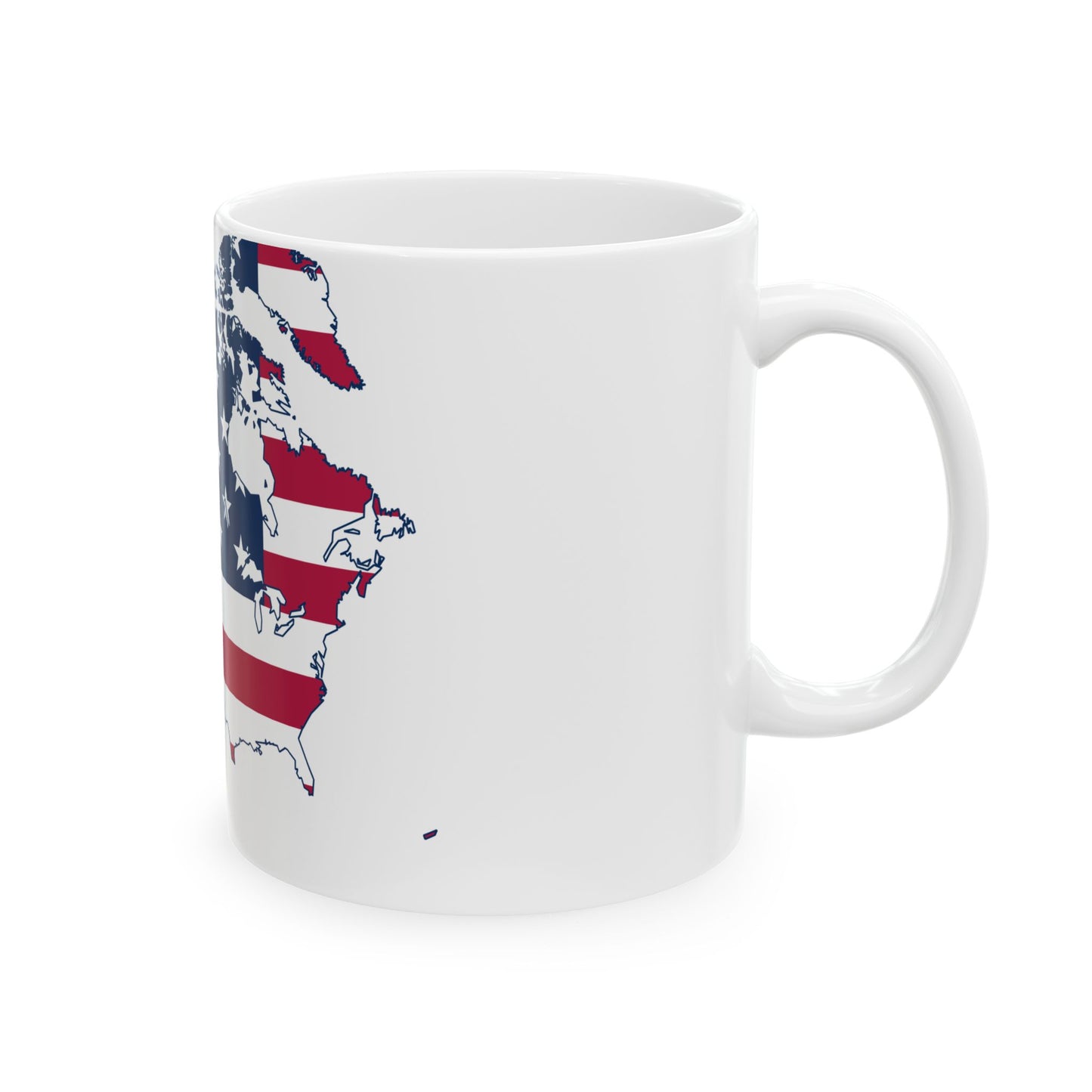 Flag map of Greater Trump United States (Canada) White Coffee Mug-Go Mug Yourself