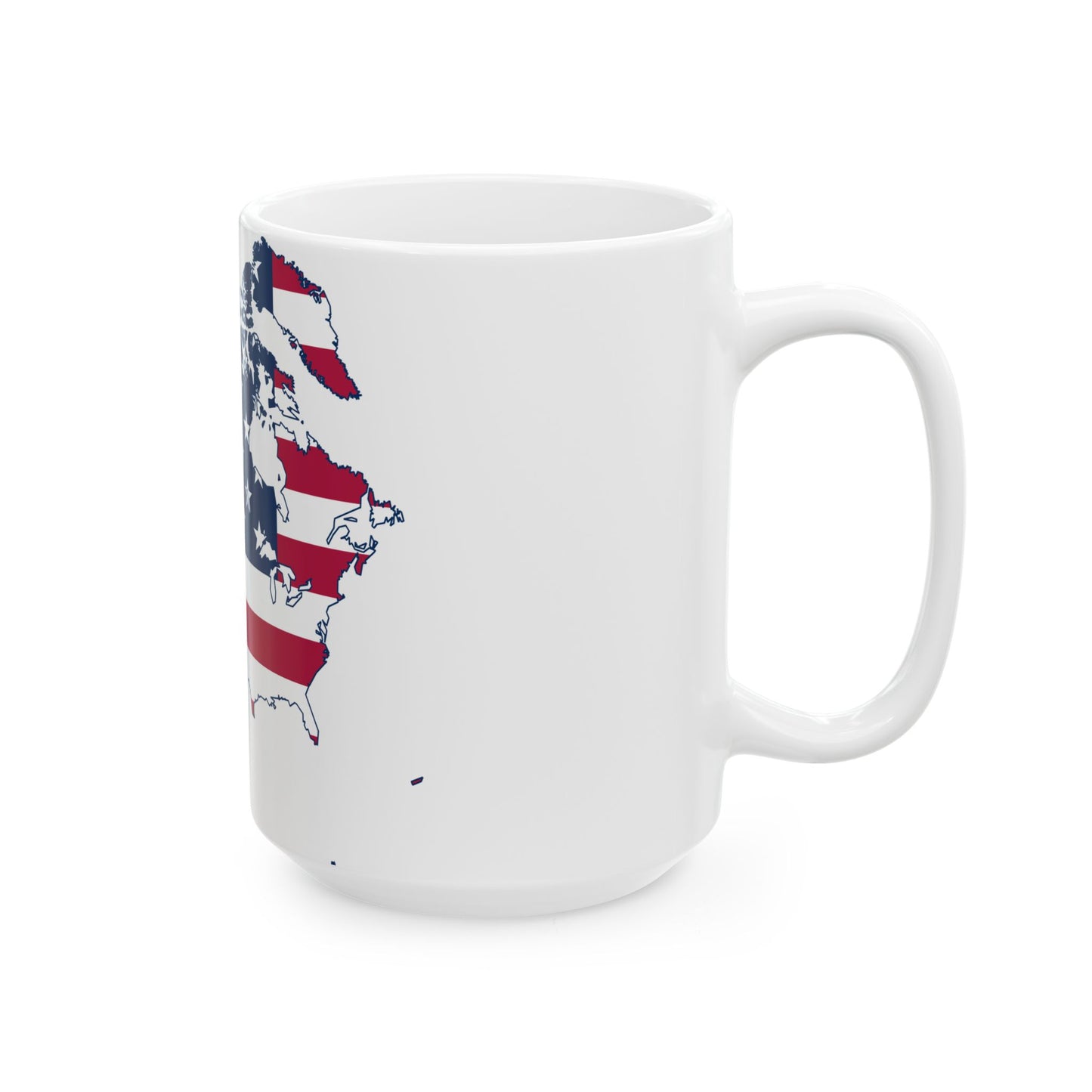 Flag map of Greater Trump United States (Canada) White Coffee Mug-Go Mug Yourself