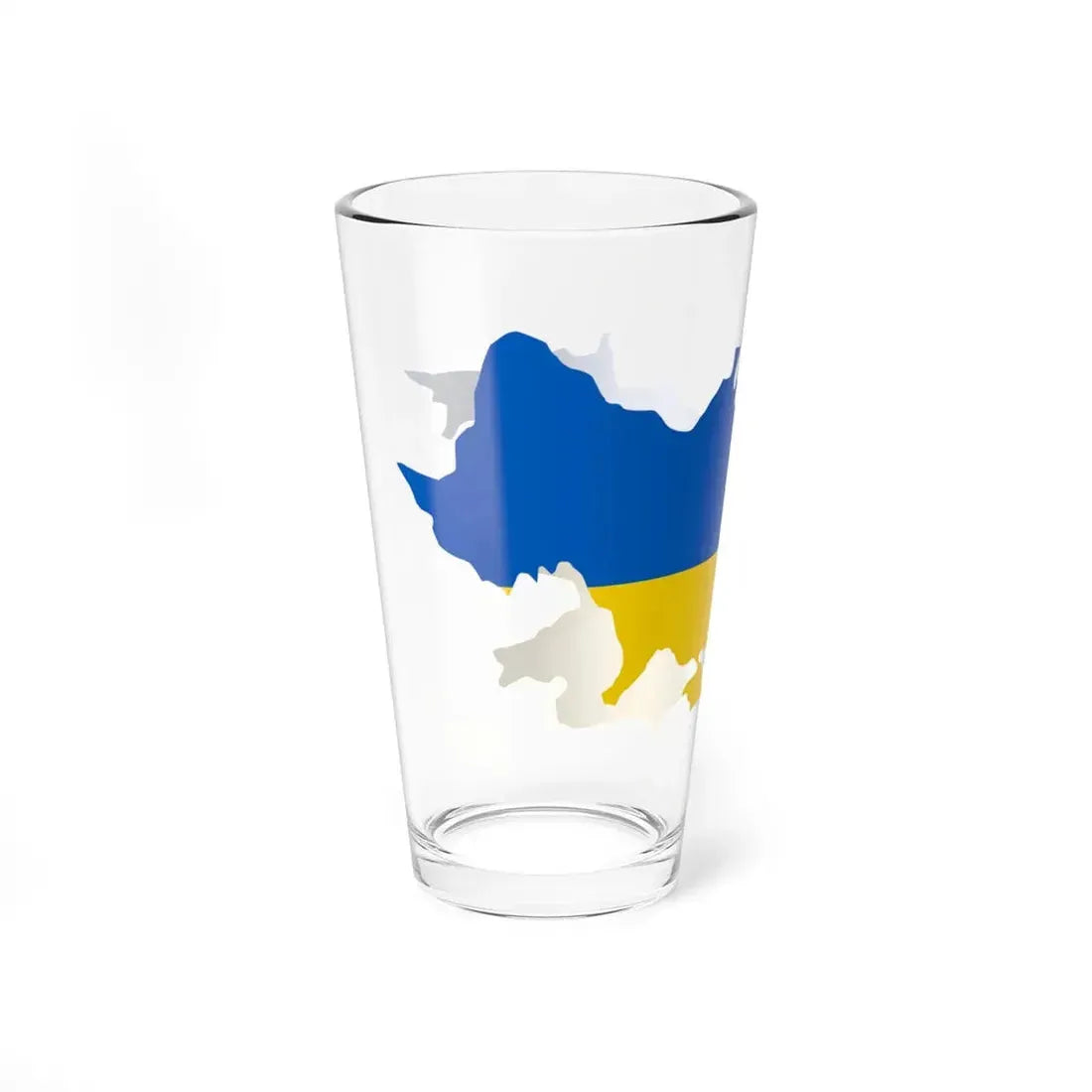 Flag-map of Greater Ukraine (Ukraine) Pint Glass 16oz - Go Mug Yourself