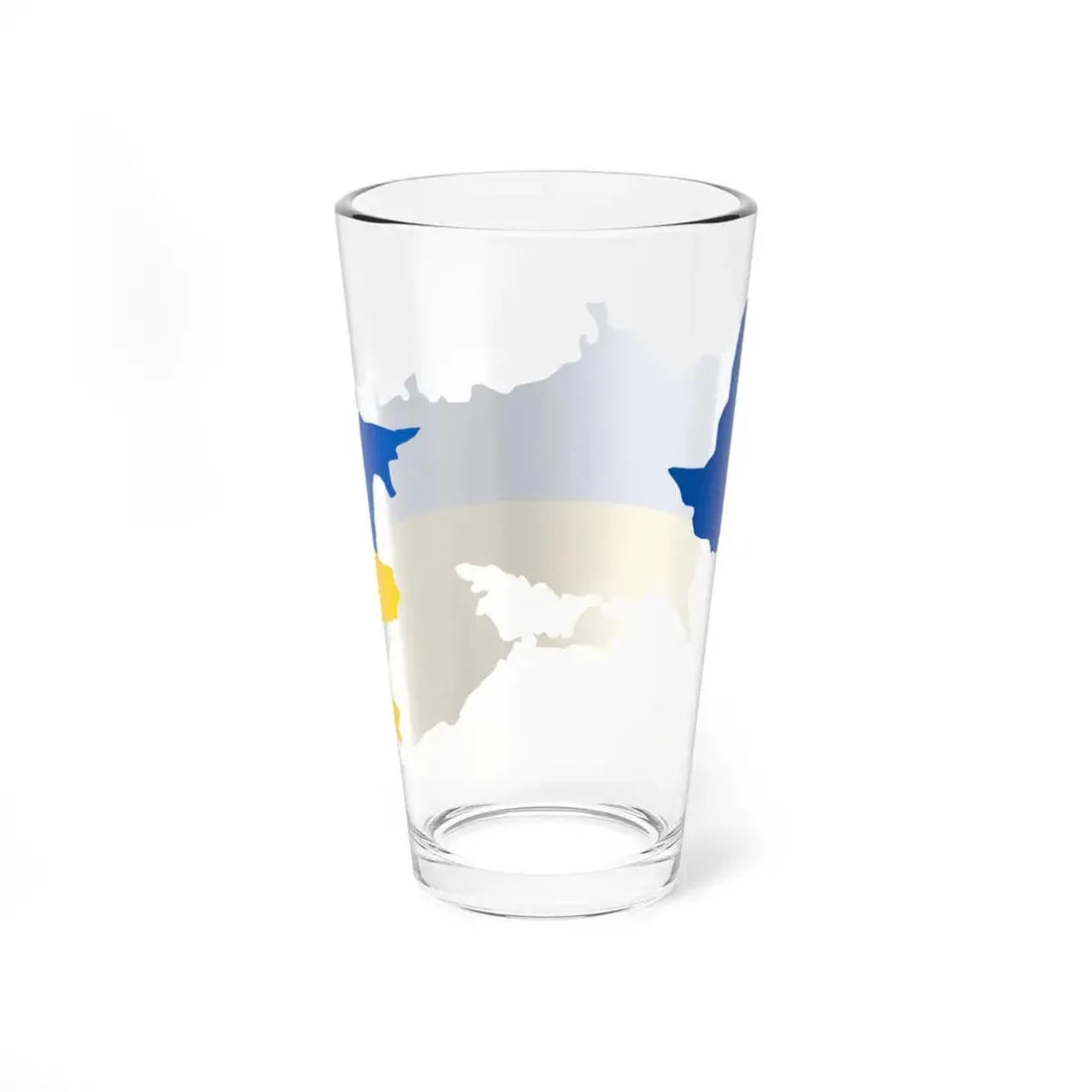 Flag-map of Greater Ukraine (Ukraine) Pint Glass 16oz - Go Mug Yourself