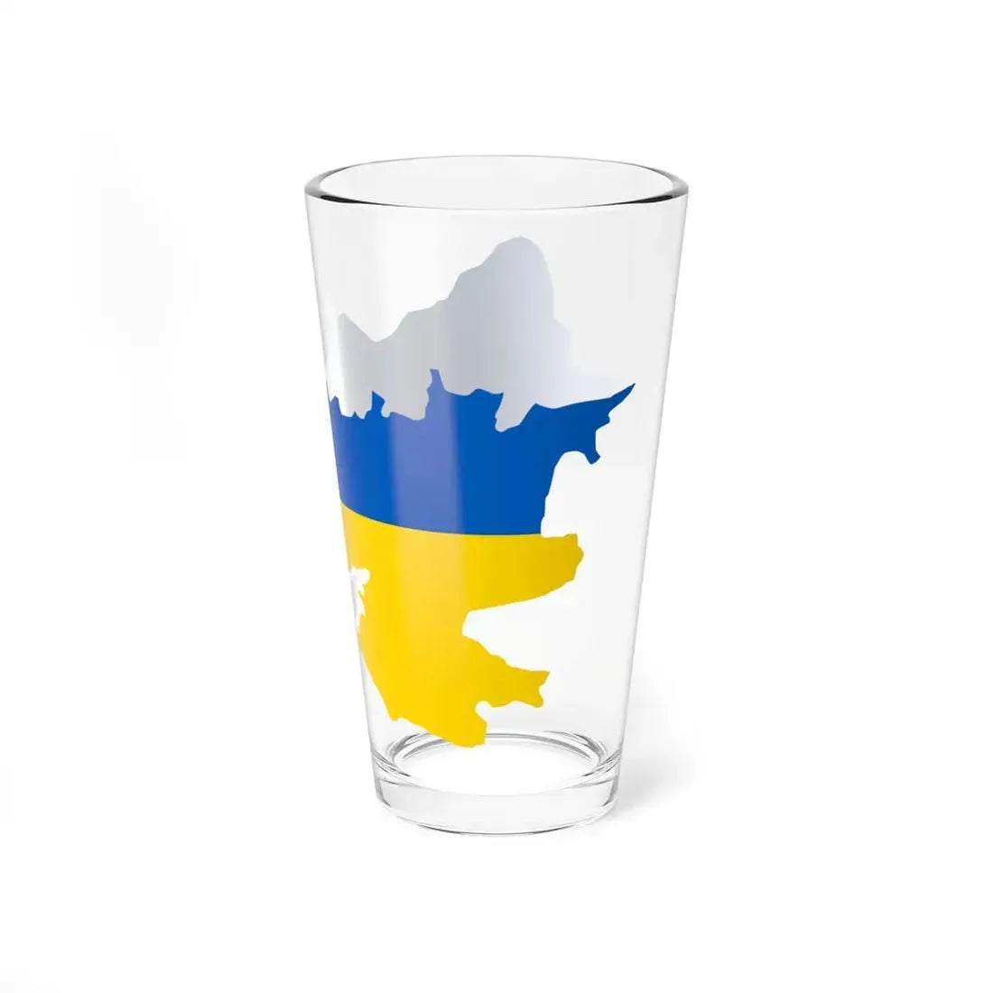 Flag-map of Greater Ukraine (Ukraine) Pint Glass 16oz - Go Mug Yourself