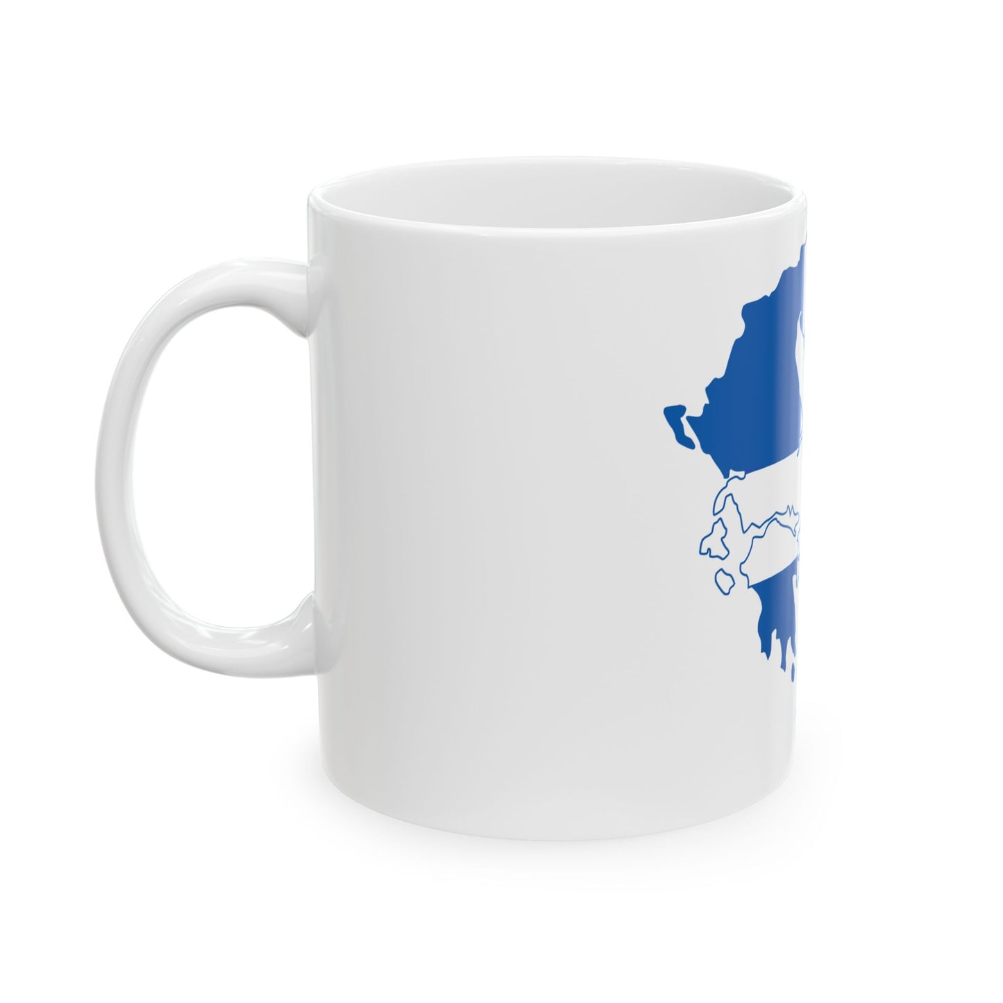 Flag-map of Greece 1822-1978 (Greece) White Coffee Mug-Go Mug Yourself