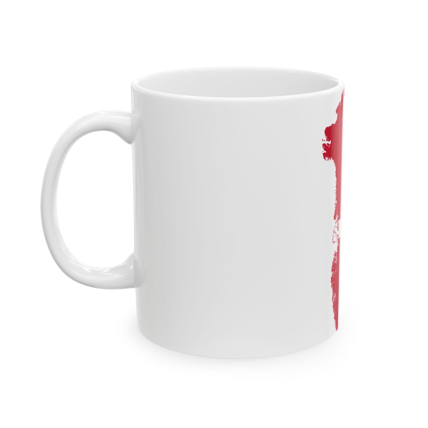 Flag map of Greenland Denmark (Denmark) White Coffee Mug-Go Mug Yourself