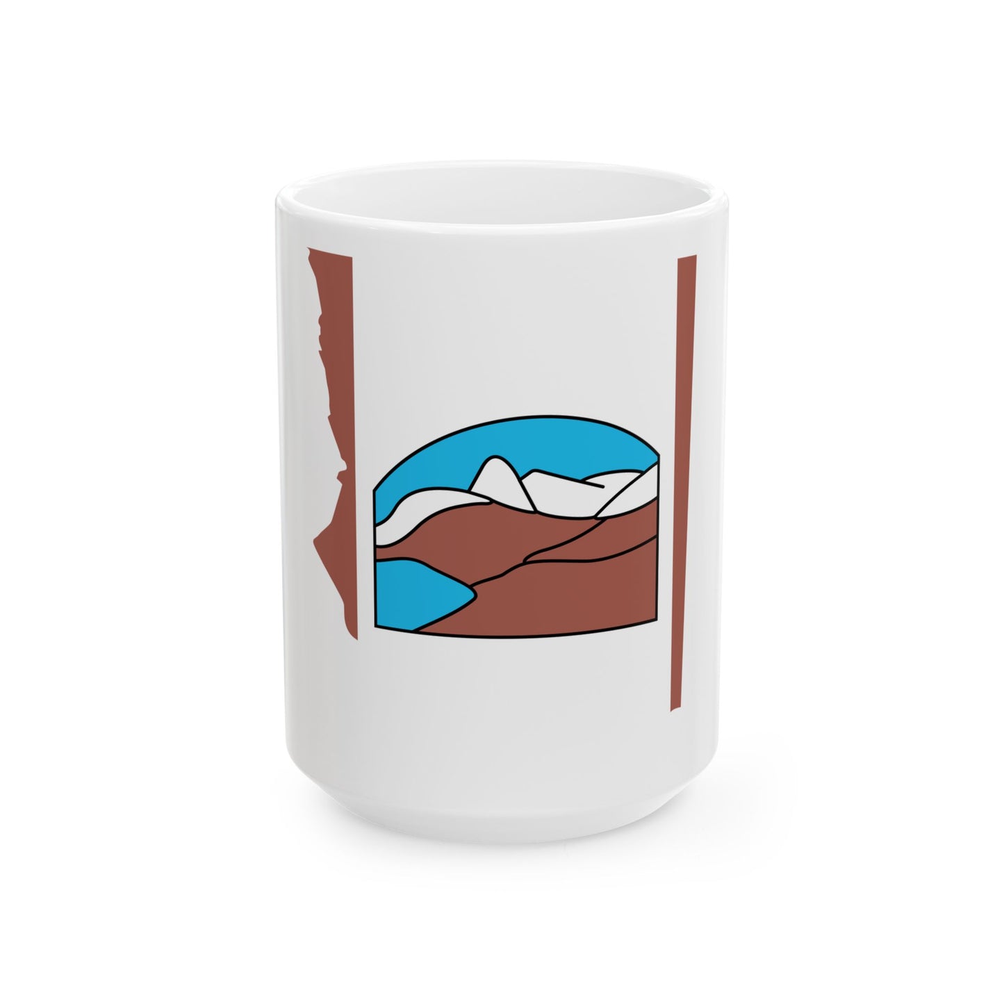 Flag map of Grise Fiord (Canada) White Coffee Mug-15oz-Go Mug Yourself