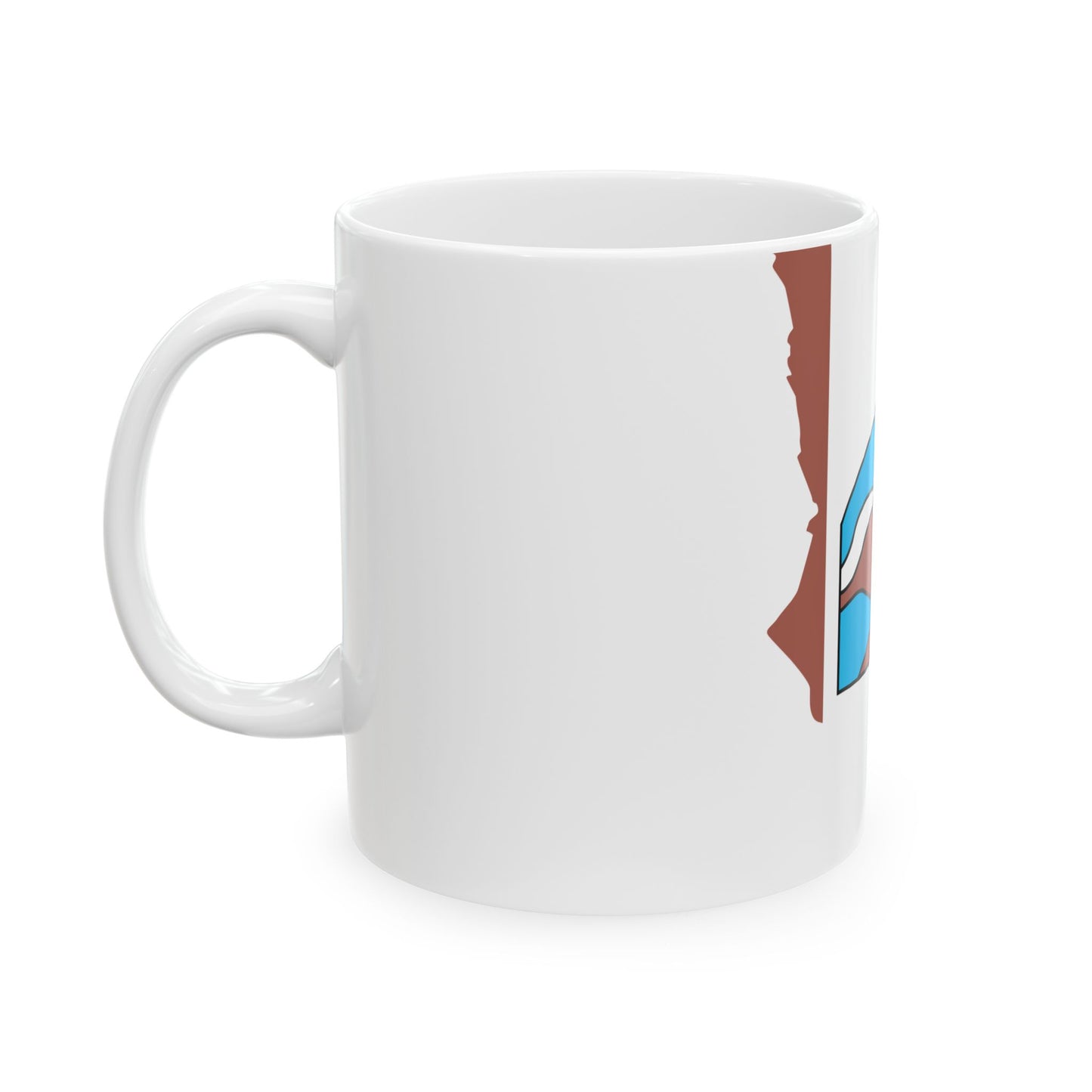 Flag map of Grise Fiord (Canada) White Coffee Mug-Go Mug Yourself