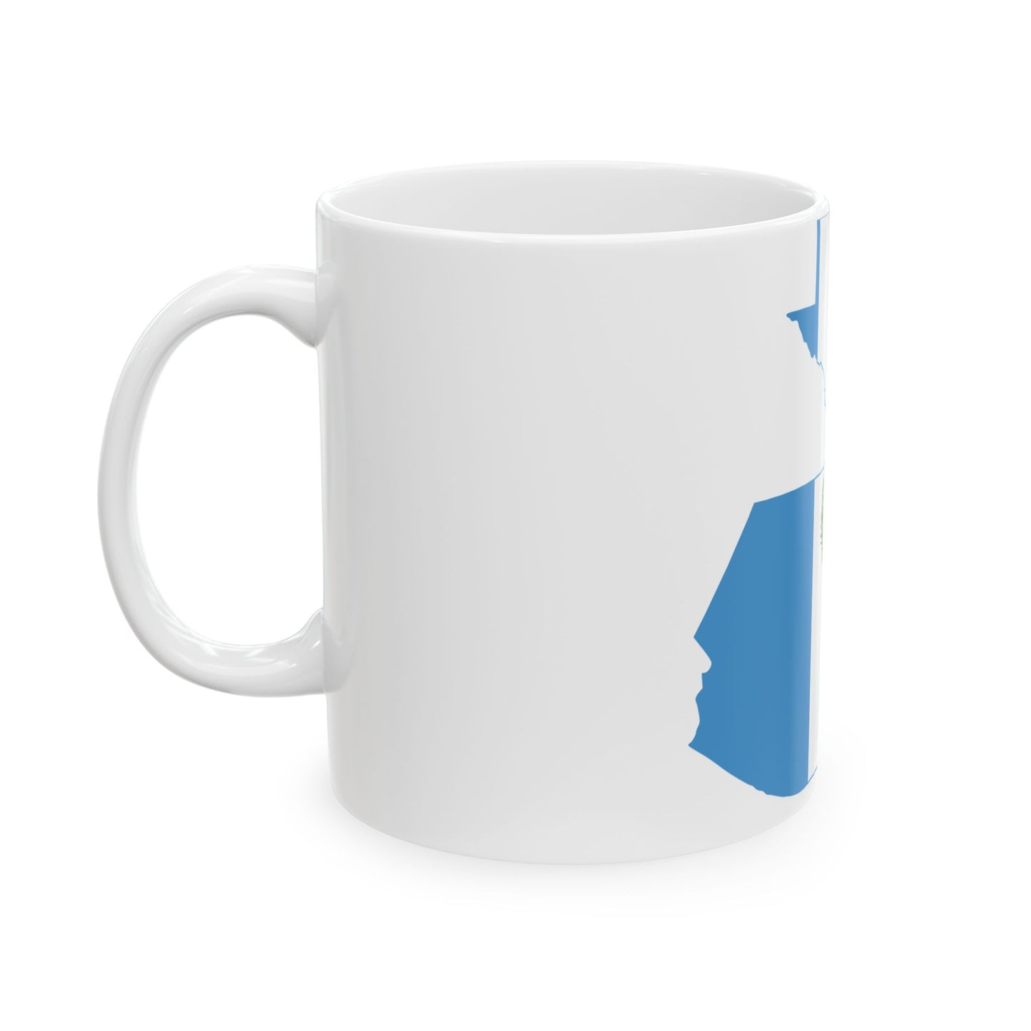 Flag map of Guatemala (Guatemala) White Coffee Mug-Go Mug Yourself