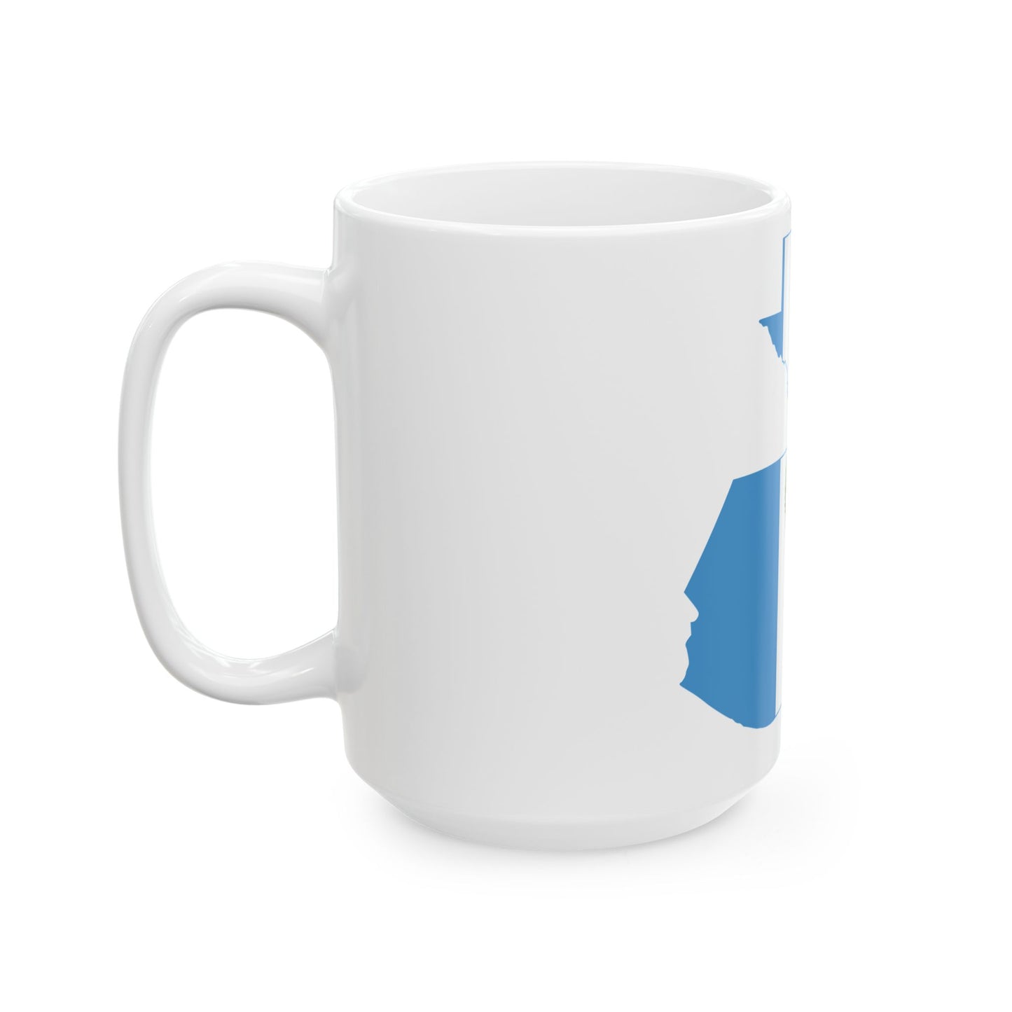Flag map of Guatemala (Guatemala) White Coffee Mug-Go Mug Yourself