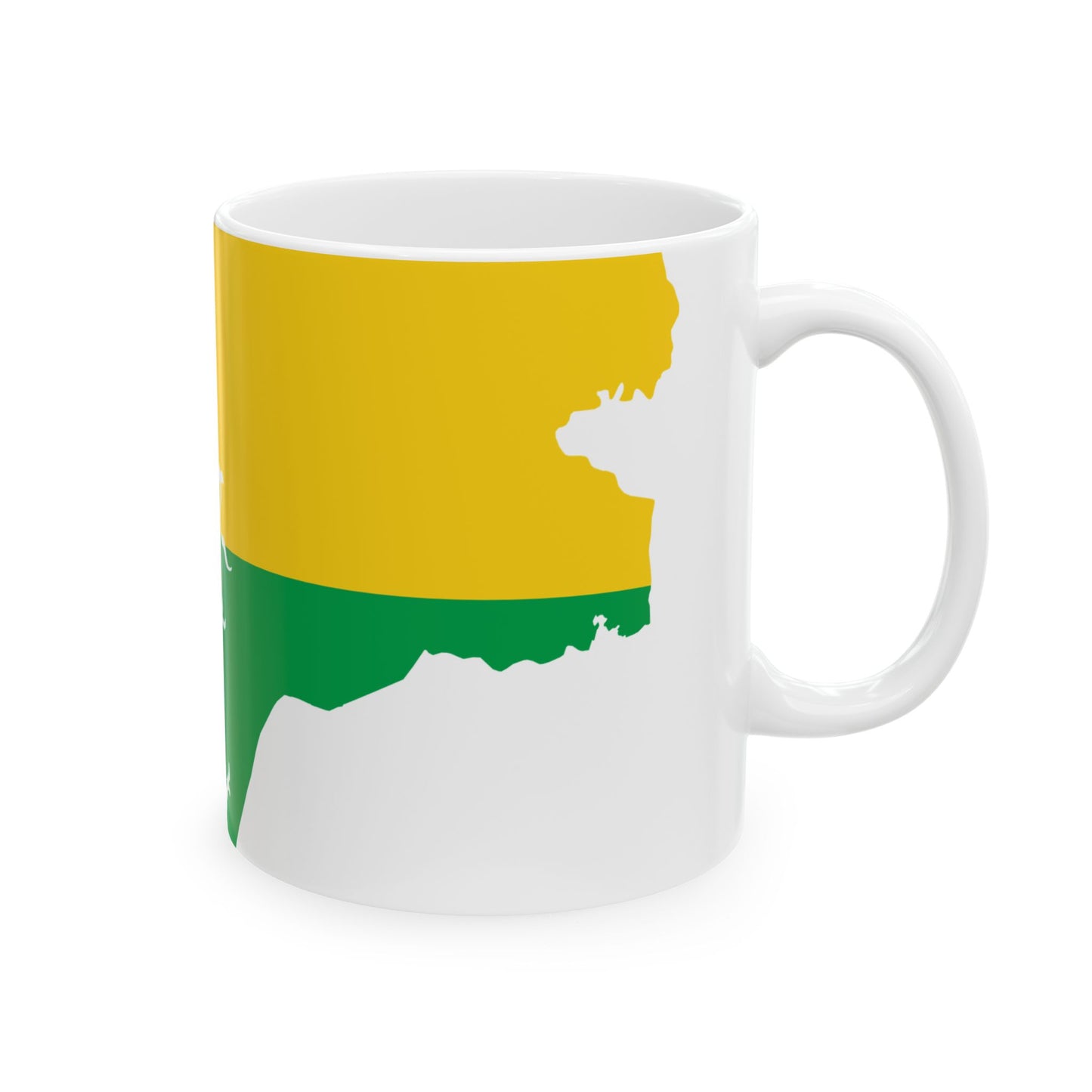 Flag map of Guinea-Bissau (Guinea) White Coffee Mug-Go Mug Yourself