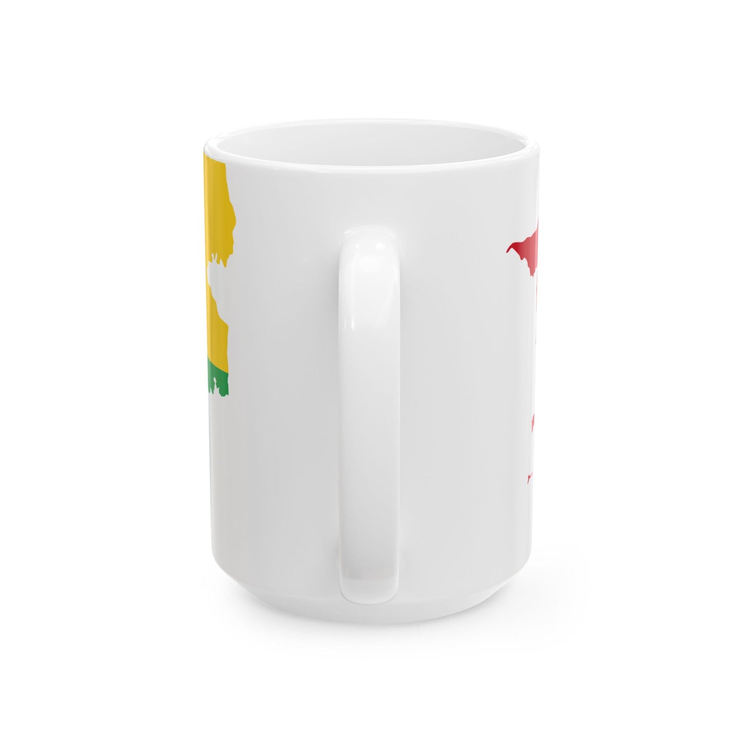 Flag map of Guinea-Bissau (Guinea) White Coffee Mug-Go Mug Yourself
