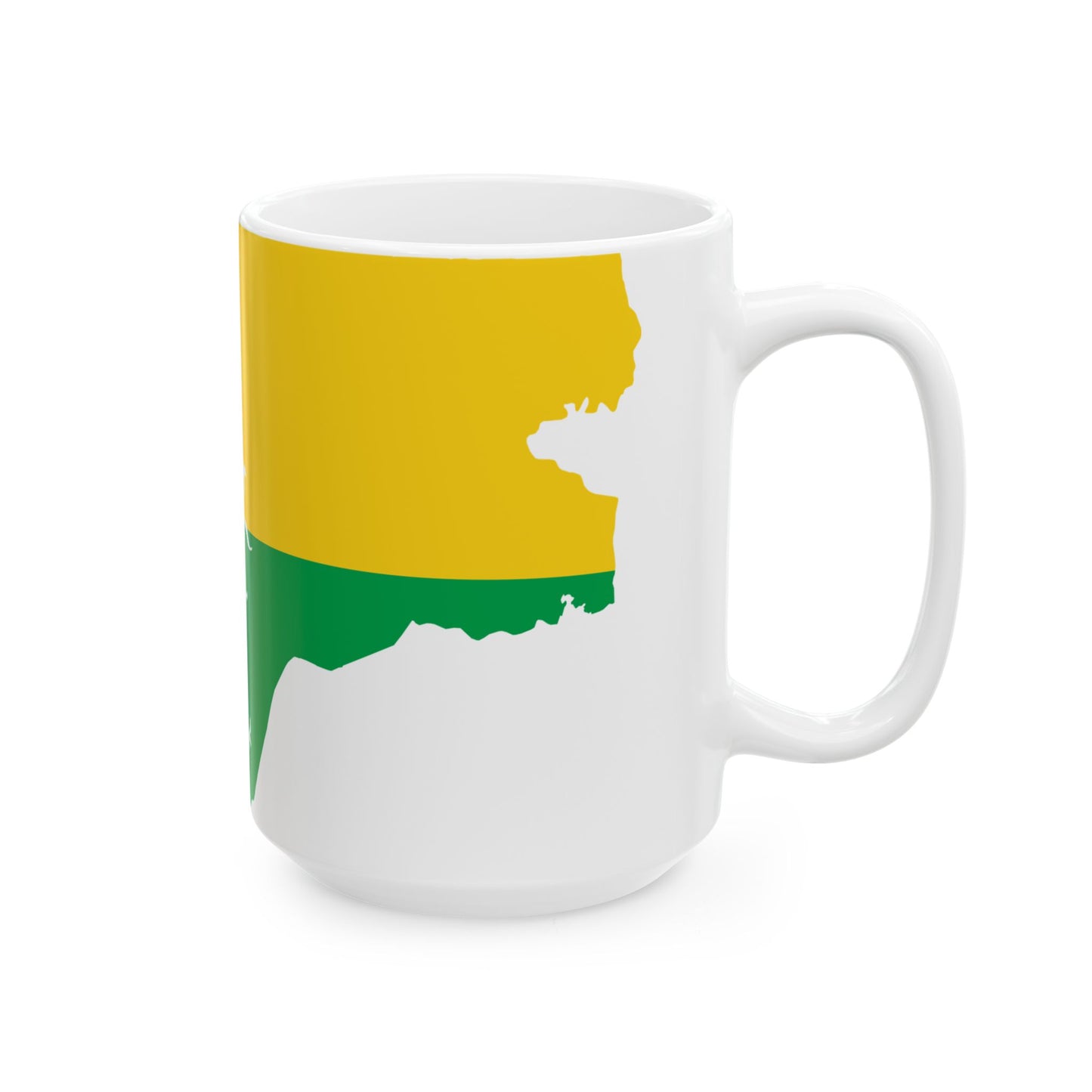 Flag map of Guinea-Bissau (Guinea) White Coffee Mug-Go Mug Yourself