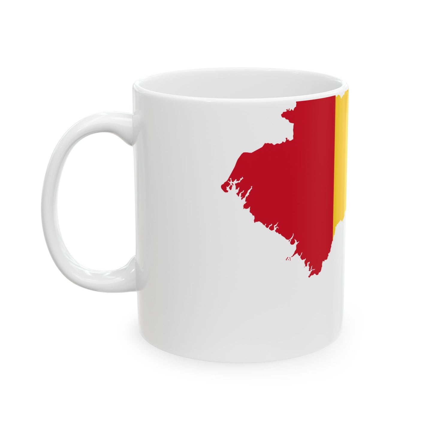 Flag map of Guinea (Guinea) White Coffee Mug-Go Mug Yourself
