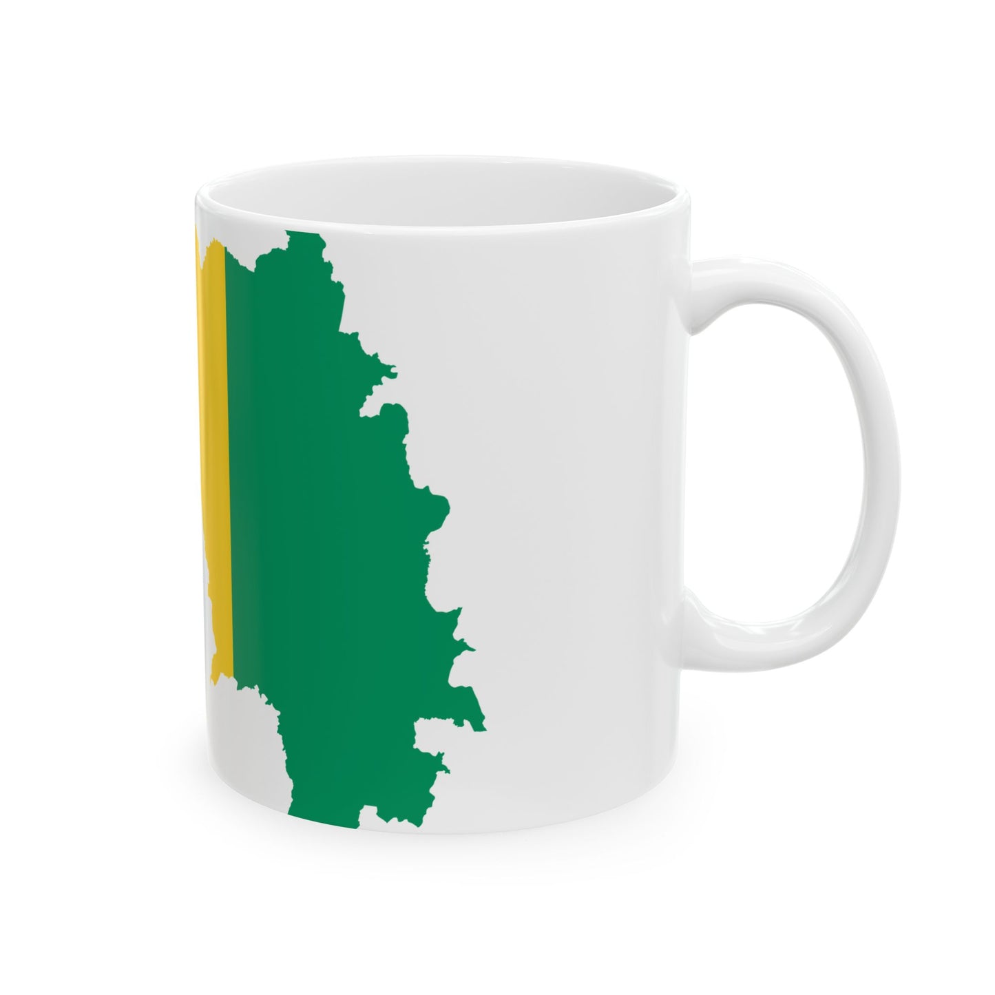 Flag map of Guinea (Guinea) White Coffee Mug-Go Mug Yourself