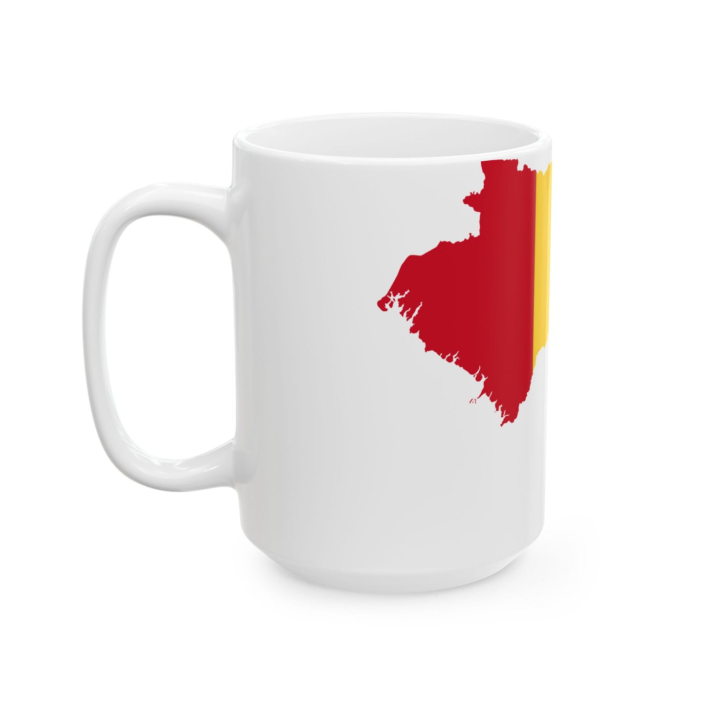 Flag map of Guinea (Guinea) White Coffee Mug-Go Mug Yourself