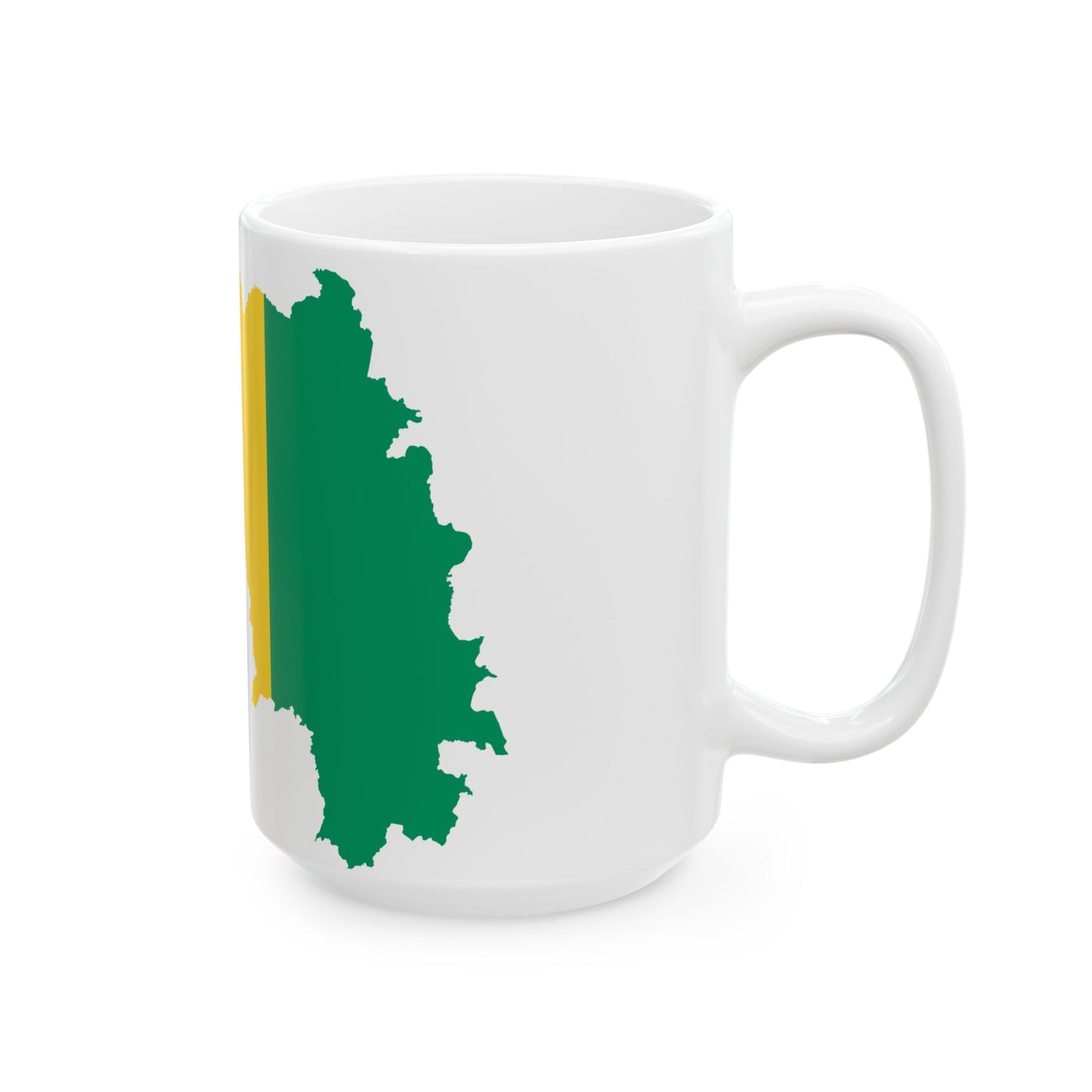 Flag map of Guinea (Guinea) White Coffee Mug-Go Mug Yourself