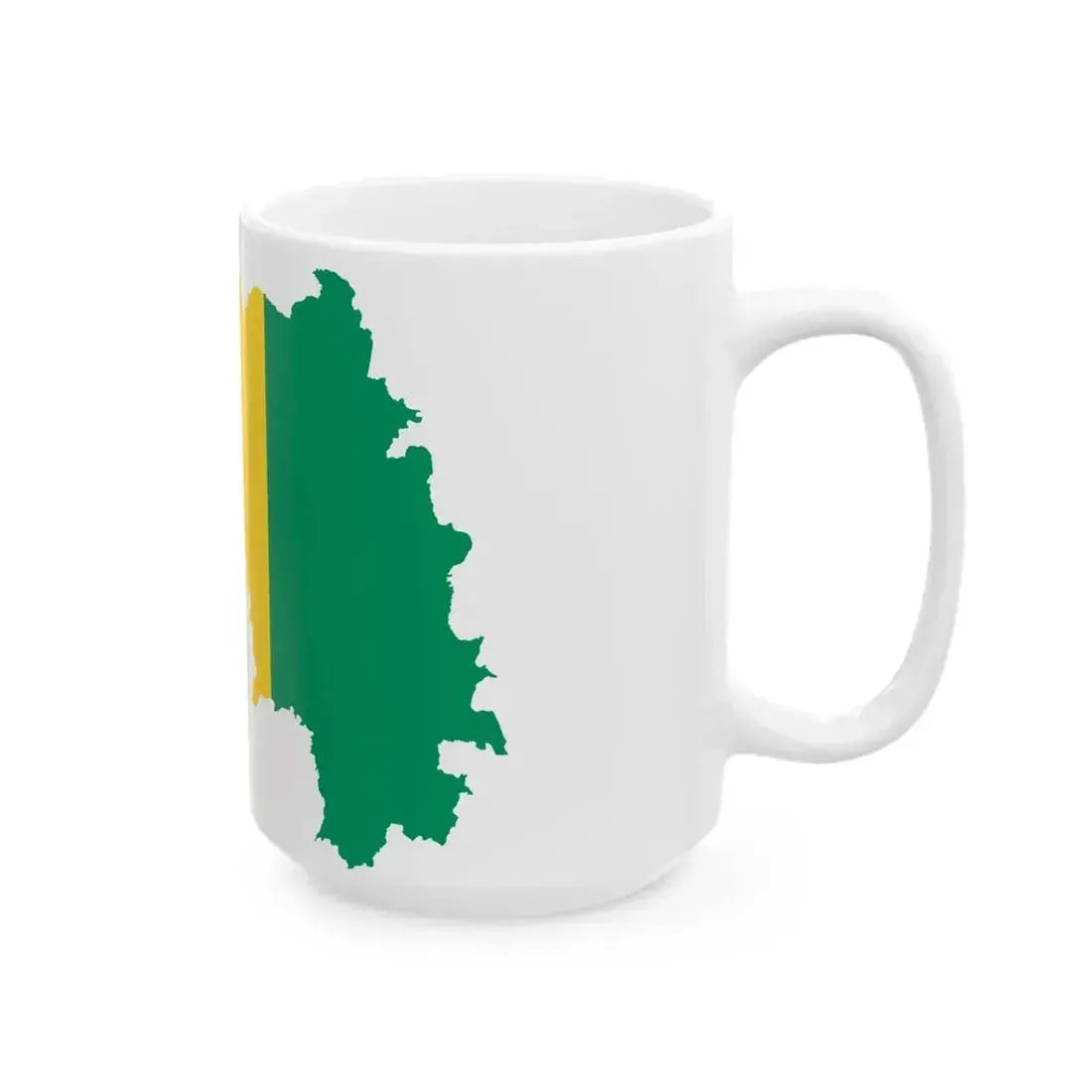 Flag map of Guinea (Guinea) White Coffee Mug - Go Mug Yourself