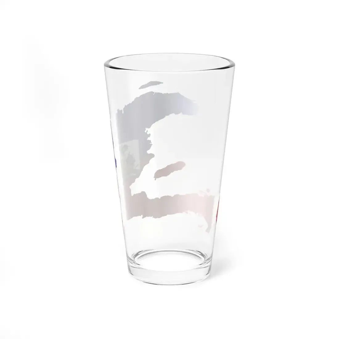 Flag map of Haiti (Haiti) Pint Glass 16oz - Go Mug Yourself