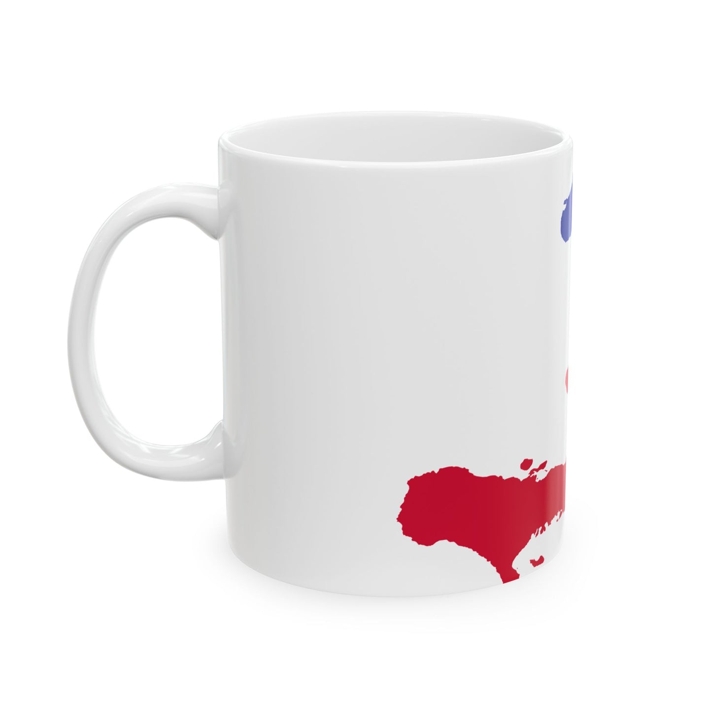Flag map of Haiti (Haiti) White Coffee Mug-Go Mug Yourself