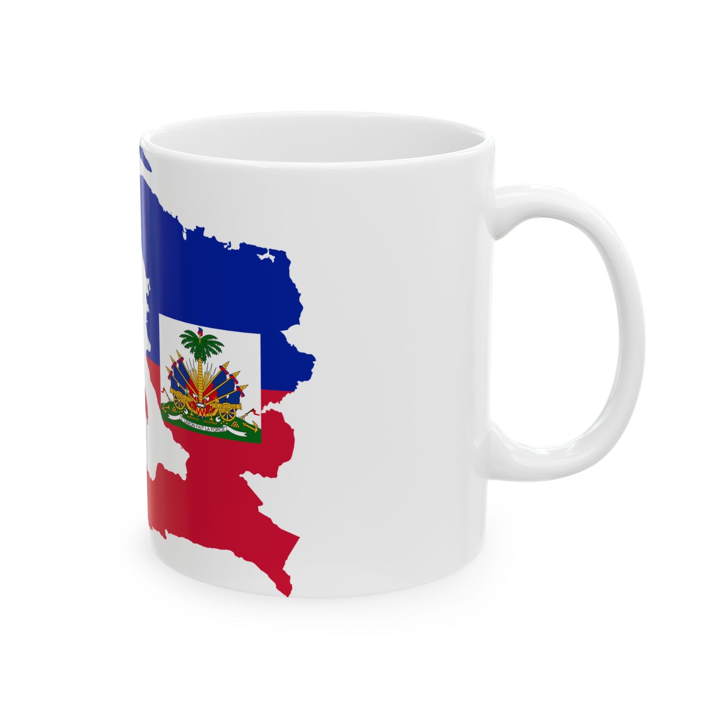 Flag map of Haiti (Haiti) White Coffee Mug-Go Mug Yourself