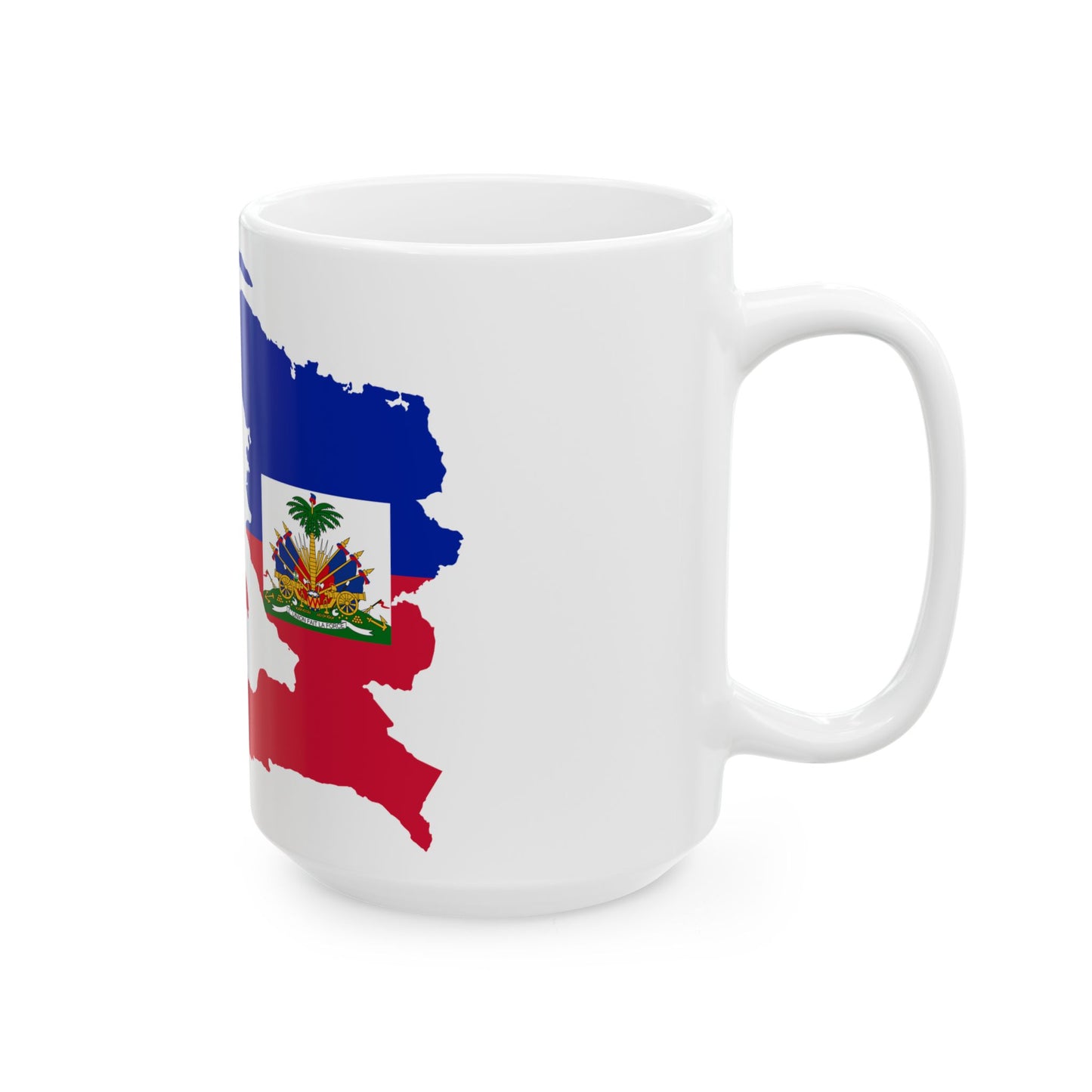 Flag map of Haiti (Haiti) White Coffee Mug-Go Mug Yourself