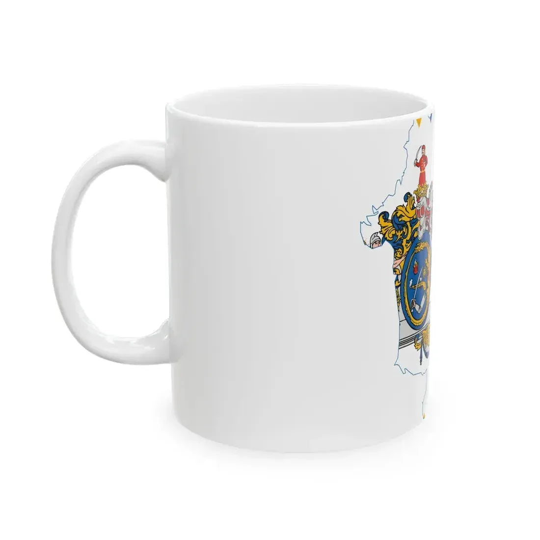 Flag-map of Hajdu-Bihar County (Hungary) White Coffee Mug - Go Mug Yourself
