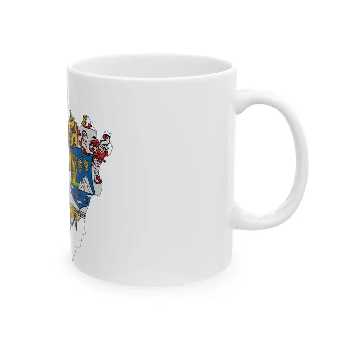 Flag-map of Hajdu-Bihar County (Hungary) White Coffee Mug - Go Mug Yourself