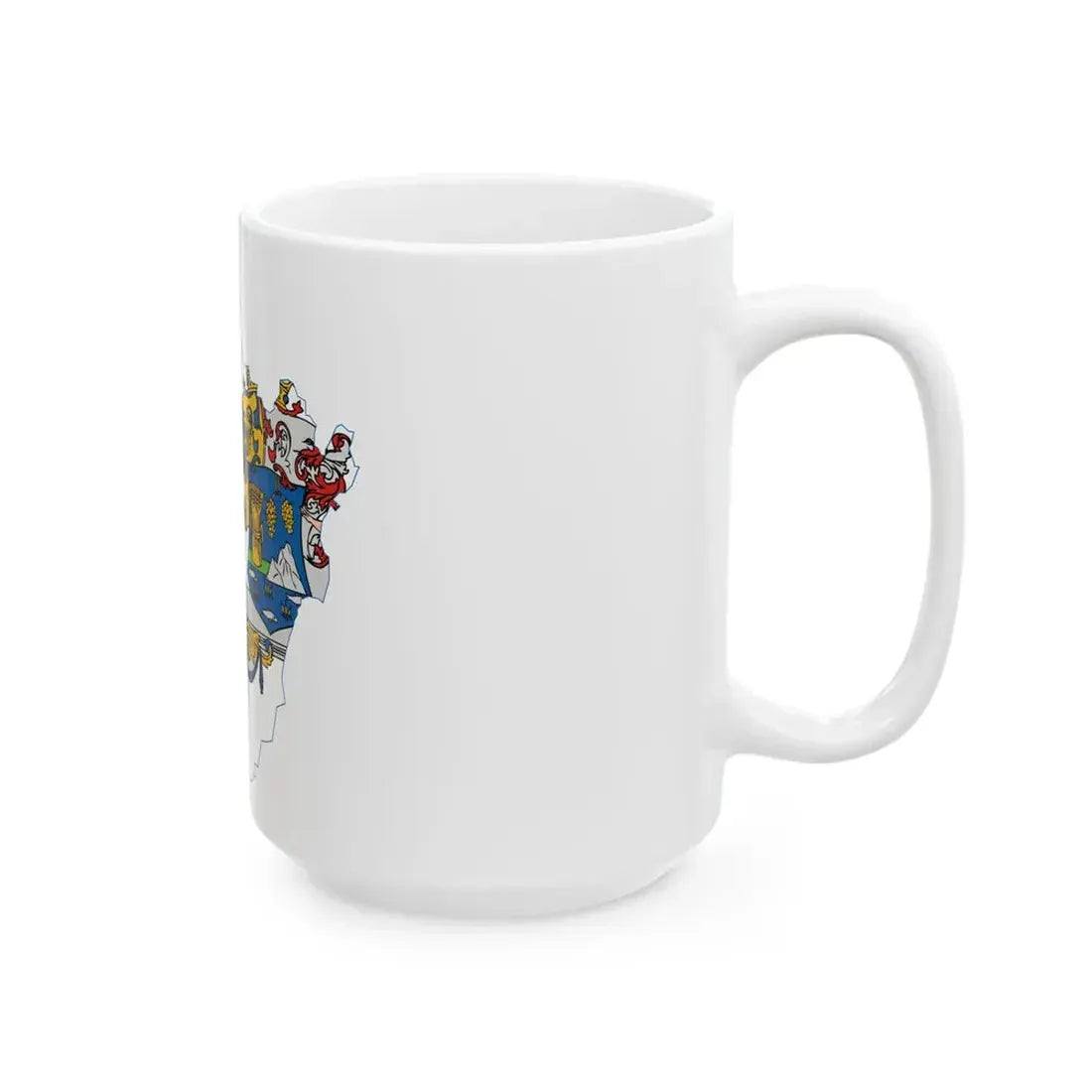 Flag-map of Hajdu-Bihar County (Hungary) White Coffee Mug - Go Mug Yourself