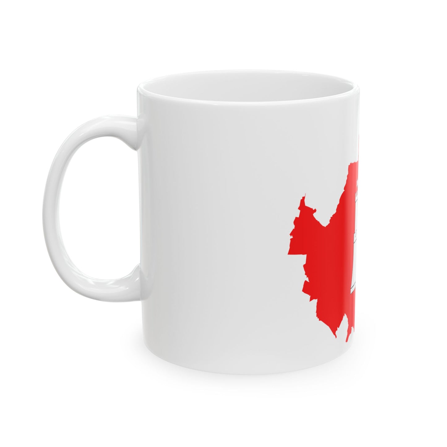 Flag map of Hamburg (Germany) White Coffee Mug-Go Mug Yourself