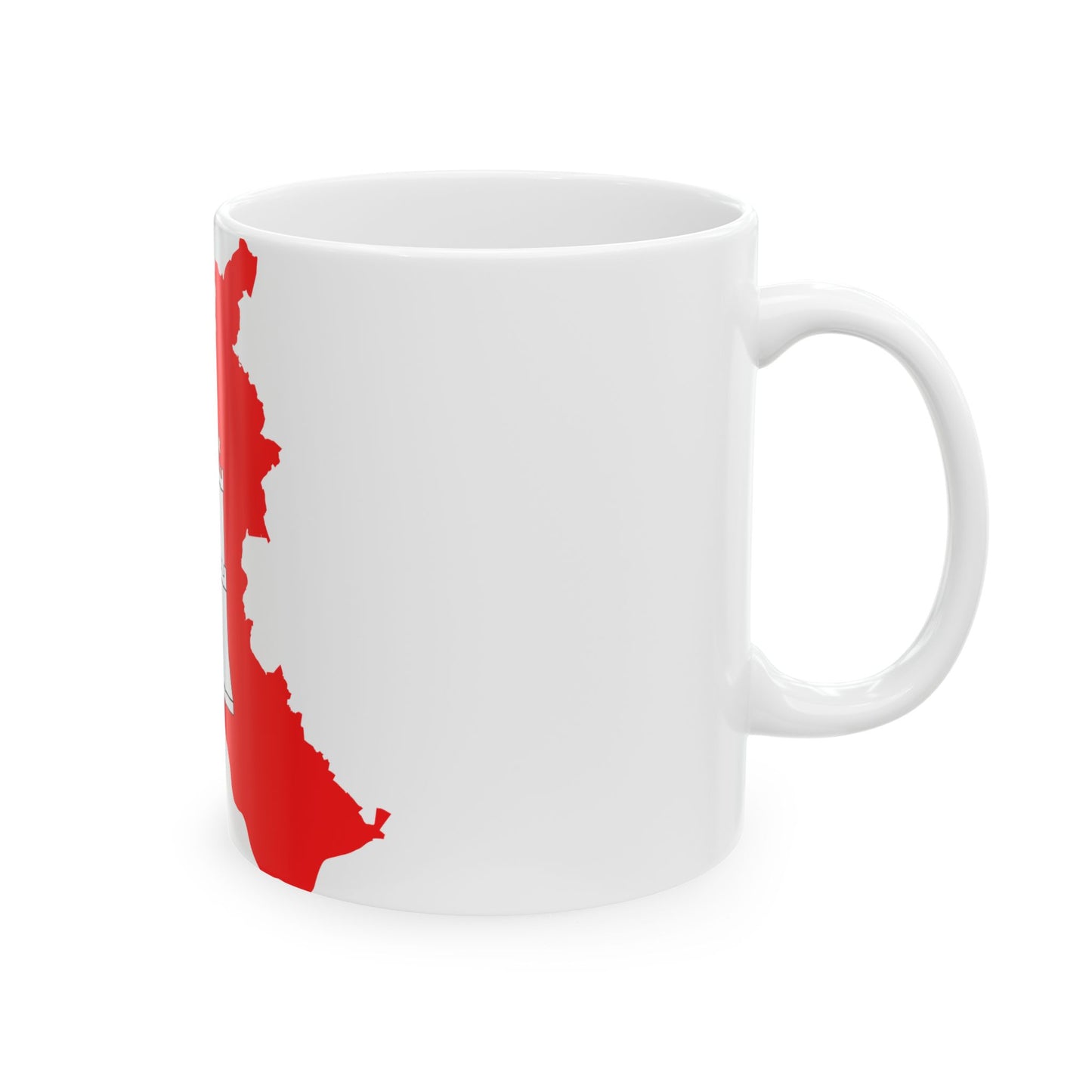 Flag map of Hamburg (Germany) White Coffee Mug-Go Mug Yourself