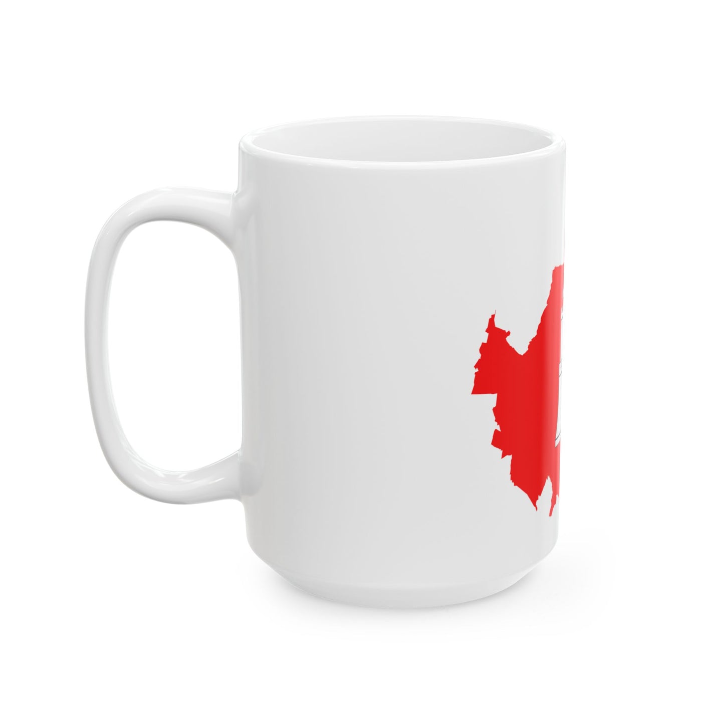 Flag map of Hamburg (Germany) White Coffee Mug-Go Mug Yourself