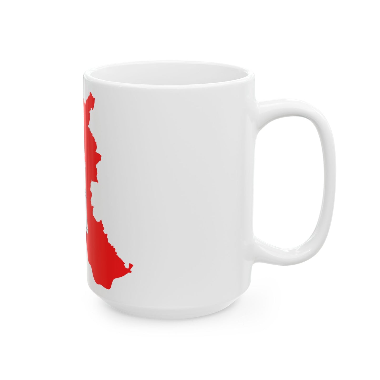 Flag map of Hamburg (Germany) White Coffee Mug-Go Mug Yourself