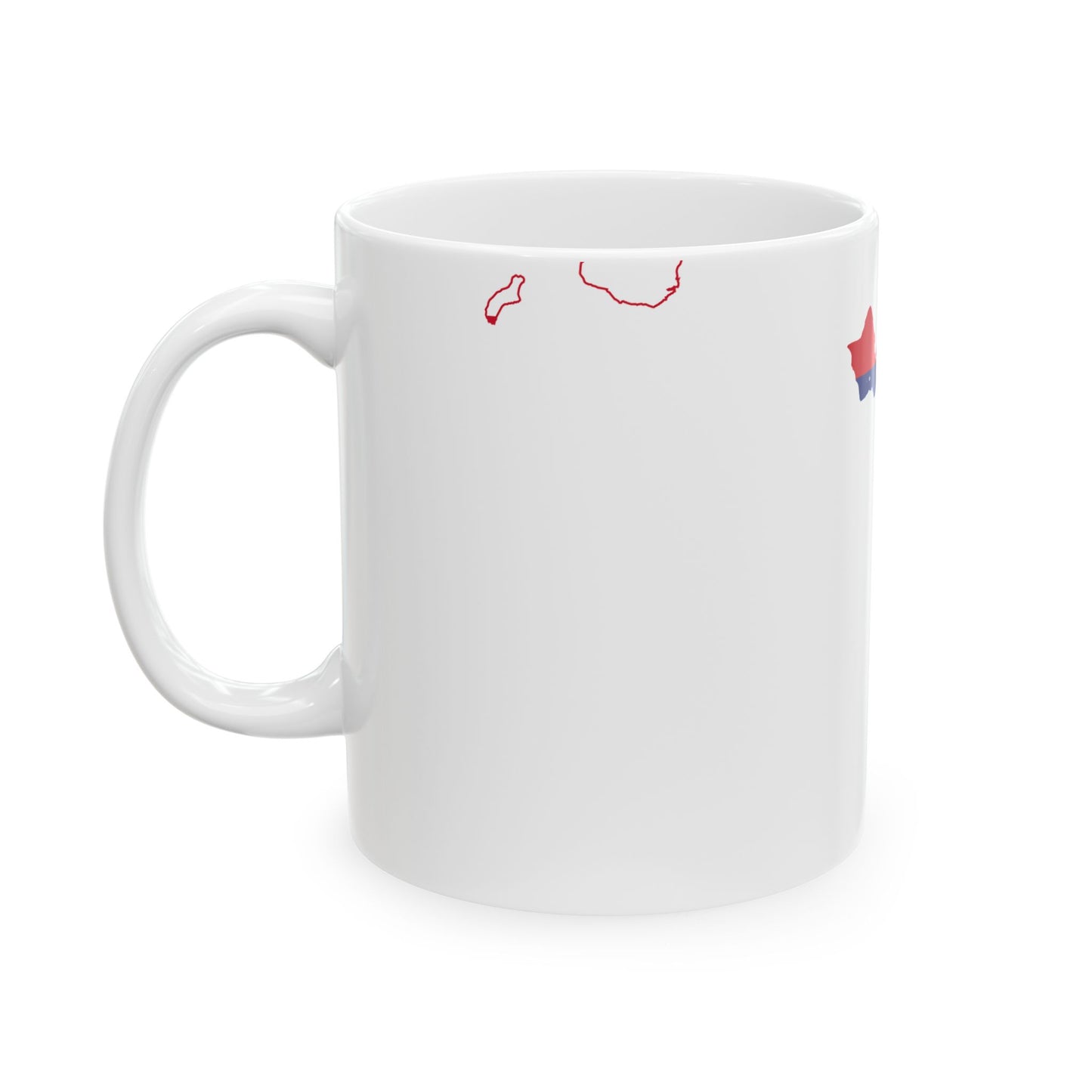 Flag-map of Hawaii (United States) White Coffee Mug-Go Mug Yourself