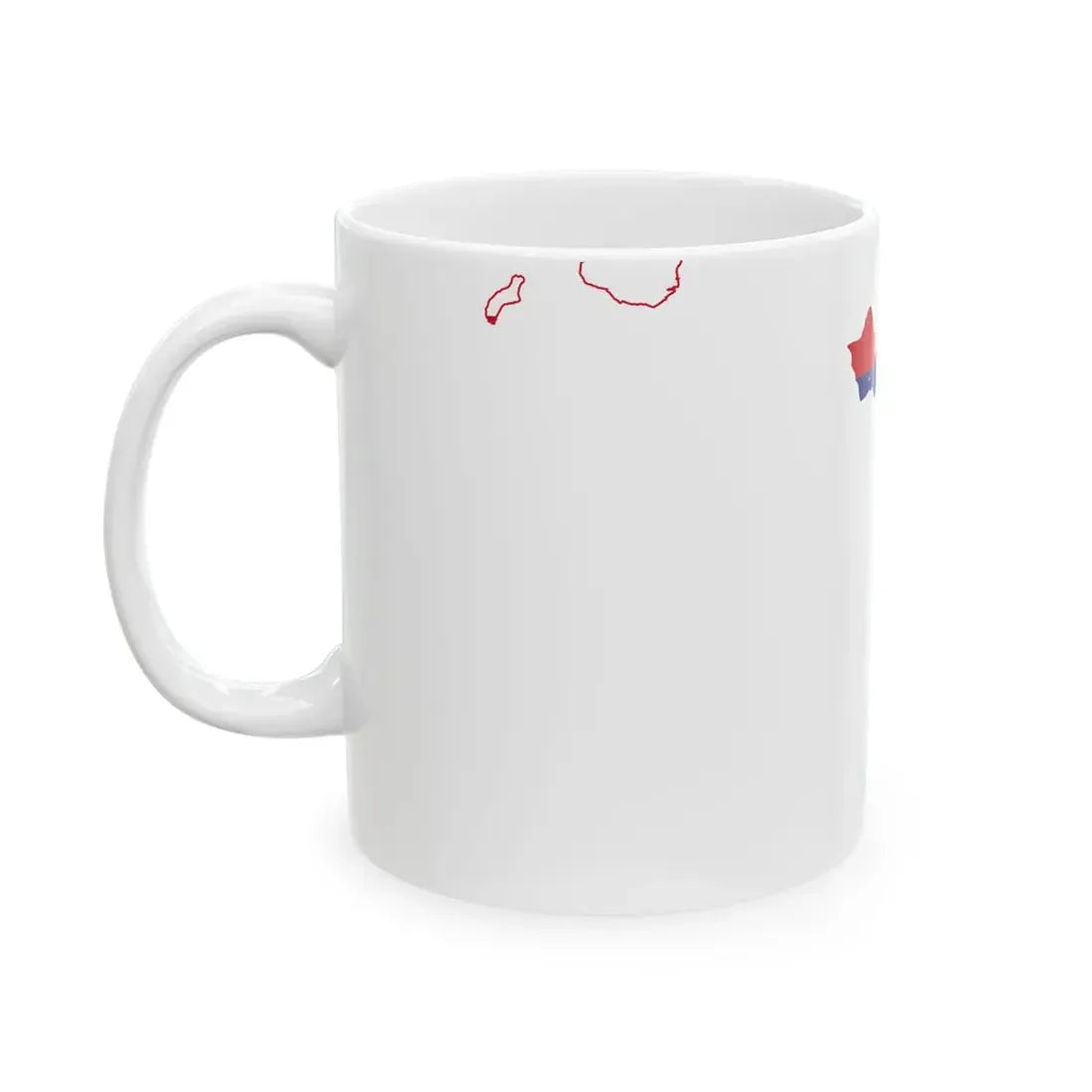 Flag-map of Hawaii (United States) White Coffee Mug - Go Mug Yourself