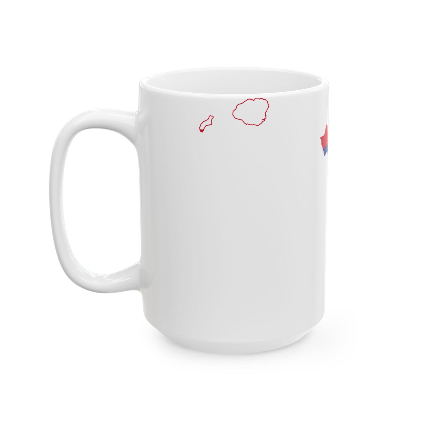 Flag-map of Hawaii (United States) White Coffee Mug-Go Mug Yourself