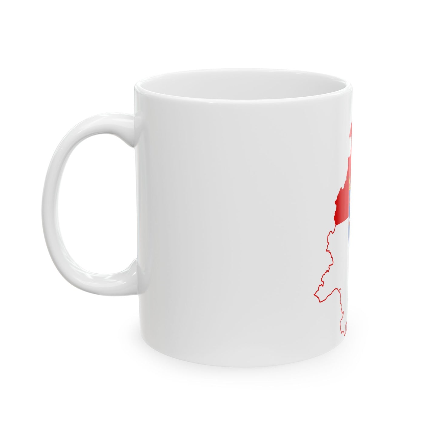 Flag map of Hesse (Germany) White Coffee Mug-Go Mug Yourself