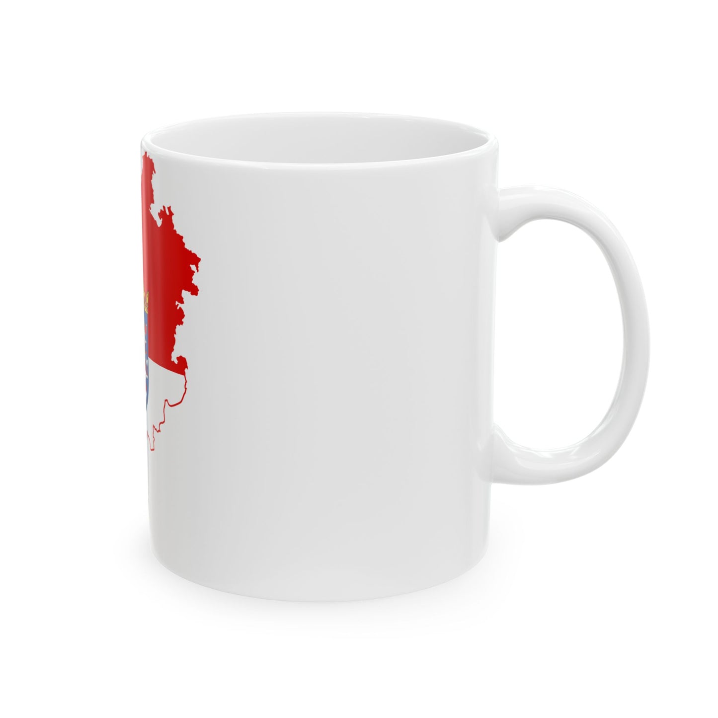 Flag map of Hesse (Germany) White Coffee Mug-Go Mug Yourself