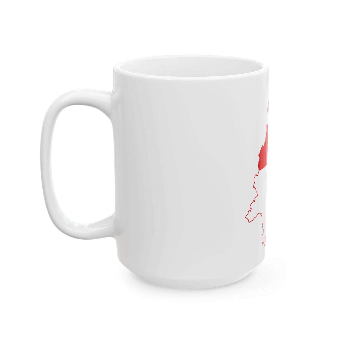 Flag map of Hesse (Germany) White Coffee Mug-Go Mug Yourself
